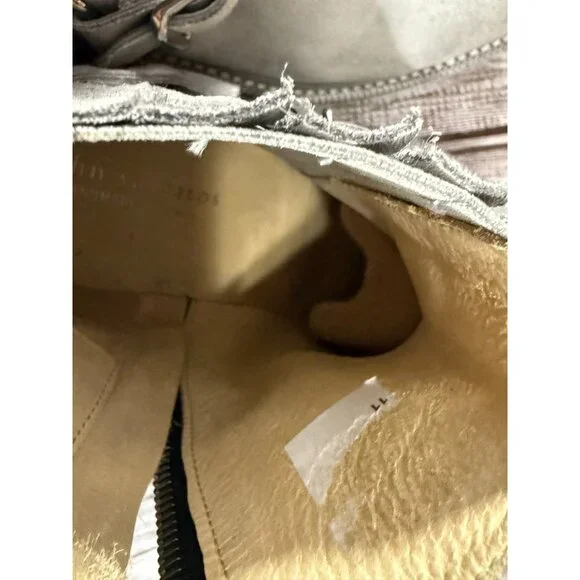 John Varvatos Harness suede Boots Size 11 color Grey handmade in Italy New - Picture 8 of 9